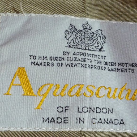 AQUASCUTUM Mens Trench Coat 38 short Aqua 5 Water - Picture 3 of 9